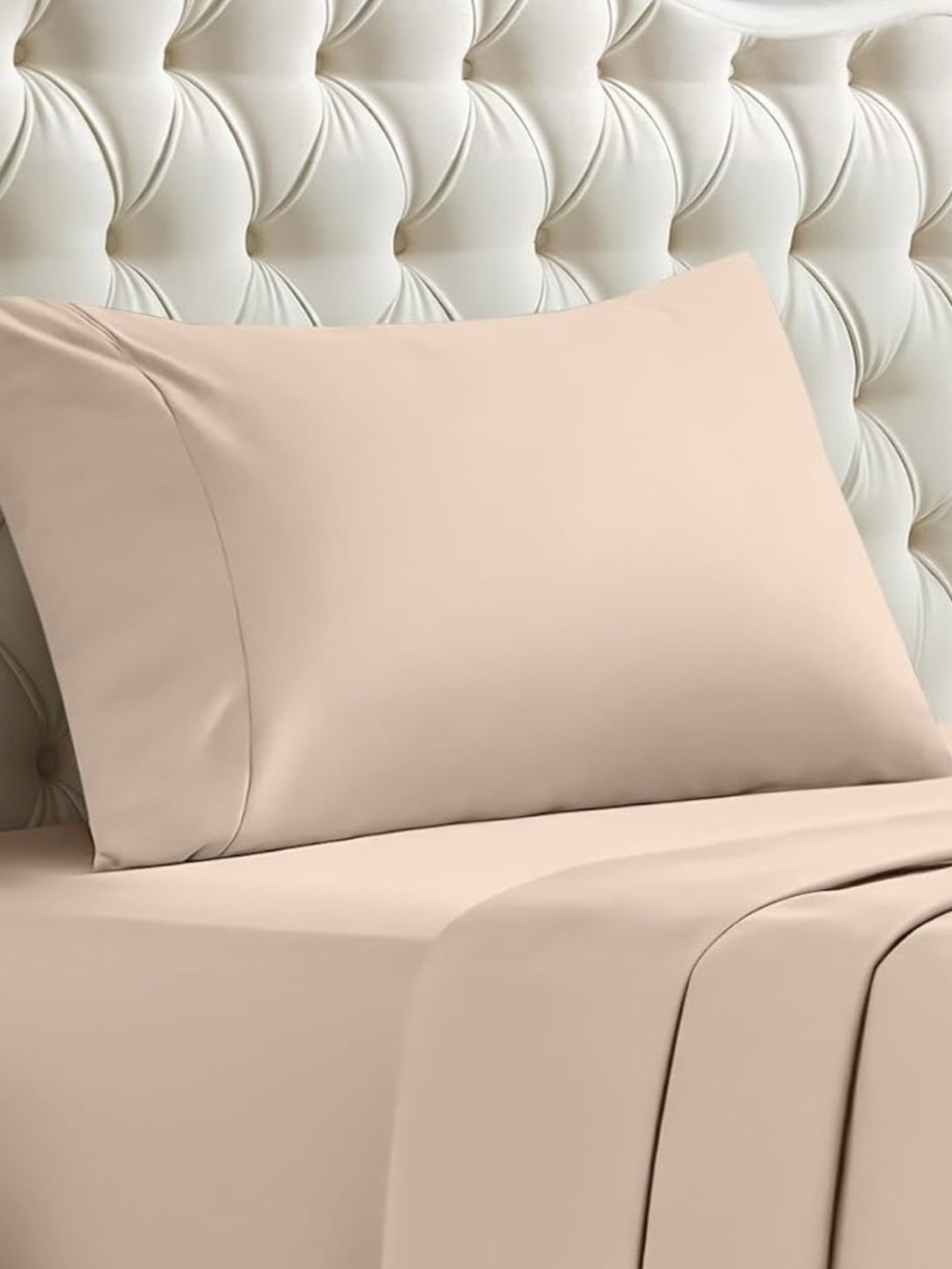 Ultra-Soft Cream Sheet and Pillowcase Set – Hotel-Feel Bedding